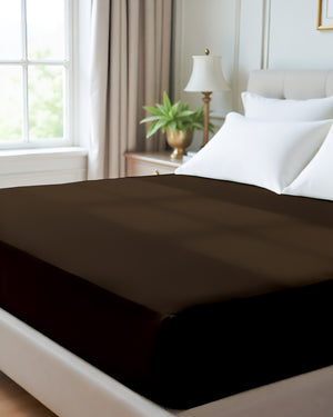 Giza Grace – Classic 1 Piece Fitted Sheet- Chocolate