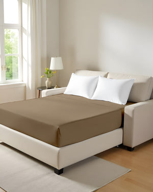 ComfortFold - Microfiber Sleeper Sofa 1 Piece Fitted Sheet- Taupe