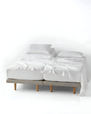 FlexNest 5 Piece Split Bed Sheet Set- White