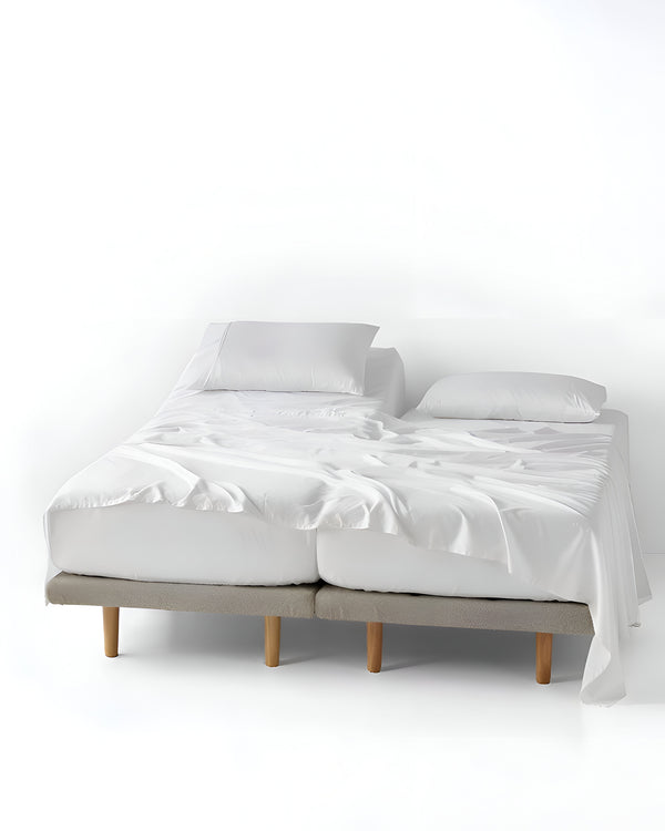 FlexNest 5 Piece Split Bed Sheet Set- White
