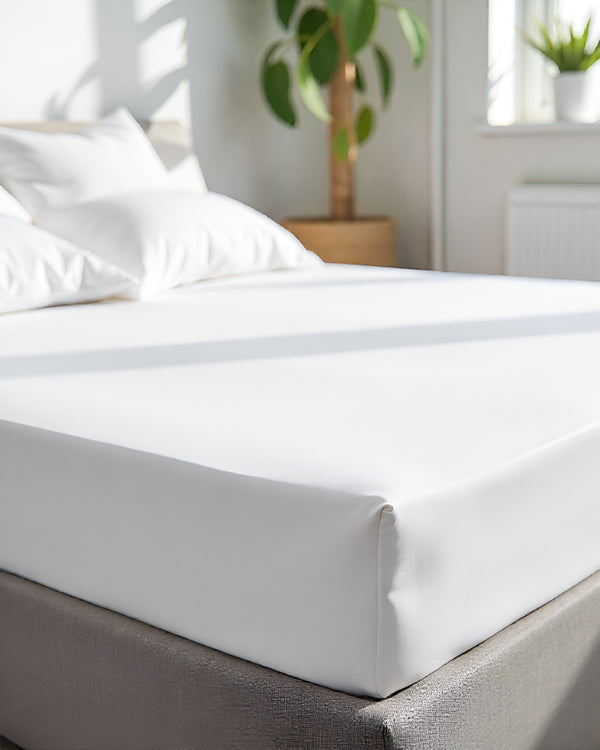 SleepNest 3 Piece Brushed Microfiber Fitted Sheet Set- White