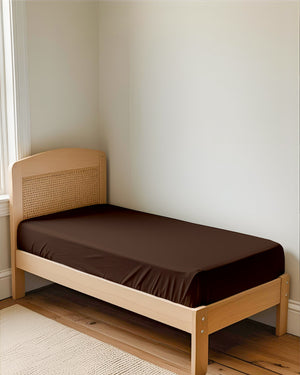 Ultra-fine Microfiber 1 Piece Cocoa Bliss Cot Fitted Sheet – Chocolate