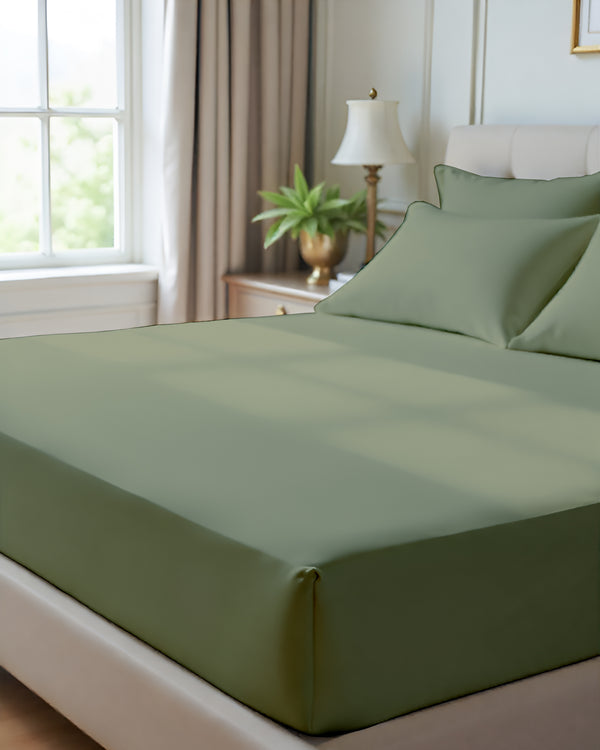 Giza Grace – Classic 1 Piece Fitted Sheet- Sage