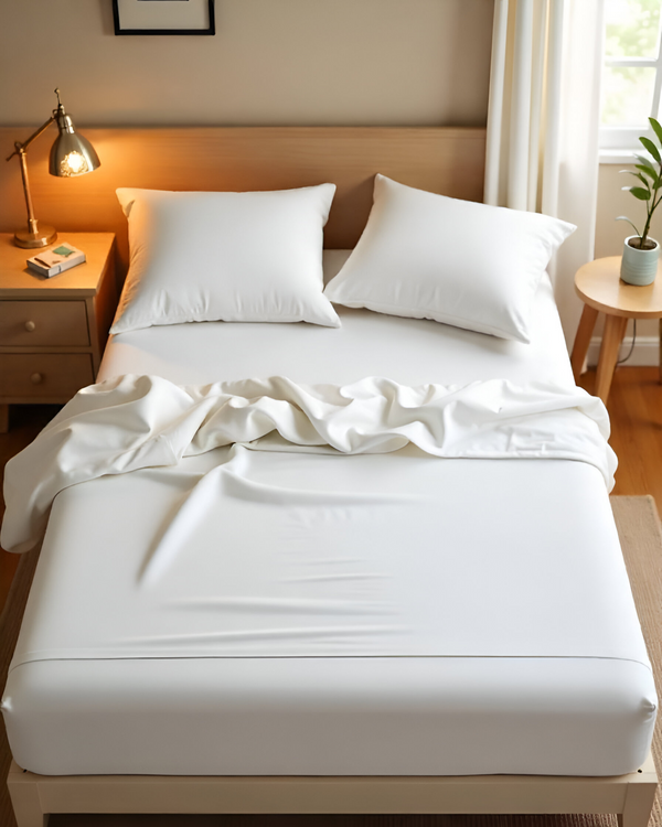 Royal Dreams, Extra Deep 4 Piece Cotton Sheet Set- White-Bed Sheets-Cottington Lane-Slumber Sphere