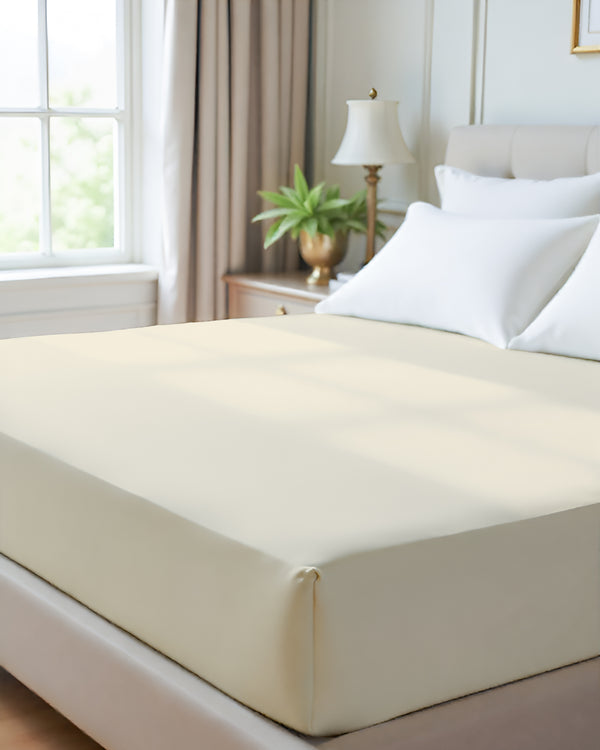 Giza Grace – Classic 1 Piece Fitted Sheet- Ivory