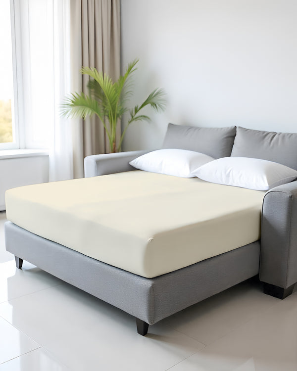 SmartSleep 1 Piece Deep Pocket Fitted Sheet for Convertible Sofa Beds - Ivory