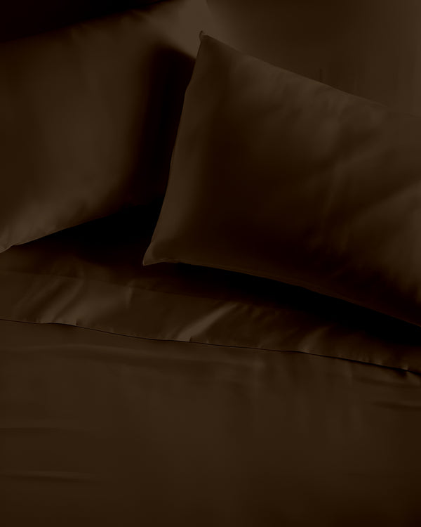 Crescendo Giza Cotton 4 Piece Sheet Set - Chocolate