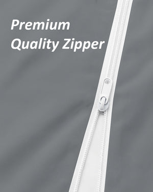 PureGuard ZipFit –  1 Piece Zipper Closure Fitted Sheet - Dark Gray