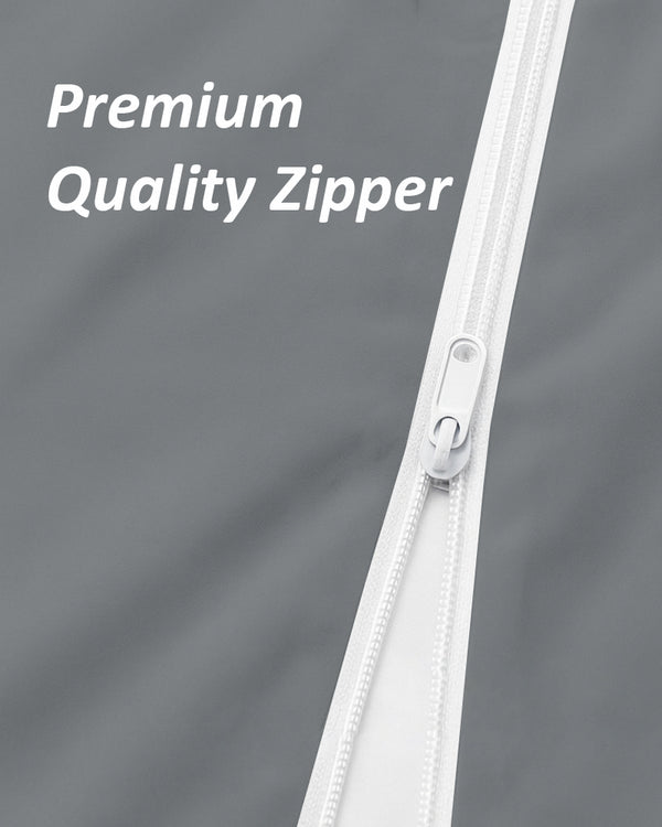 PureGuard ZipFit –  1 Piece Zipper Closure Fitted Sheet - Dark Gray