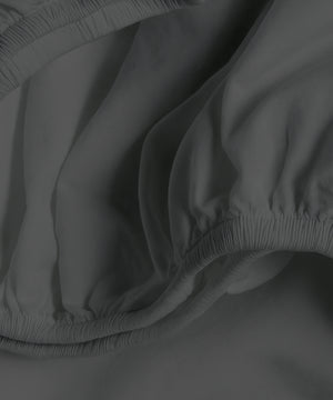 Seven Star 1 Piece Cotton Fitted Sheet- Dark Gray