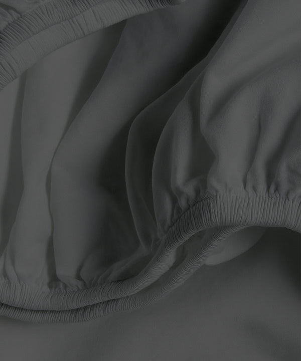 Seven Star 1 Piece Cotton Fitted Sheet- Dark Gray