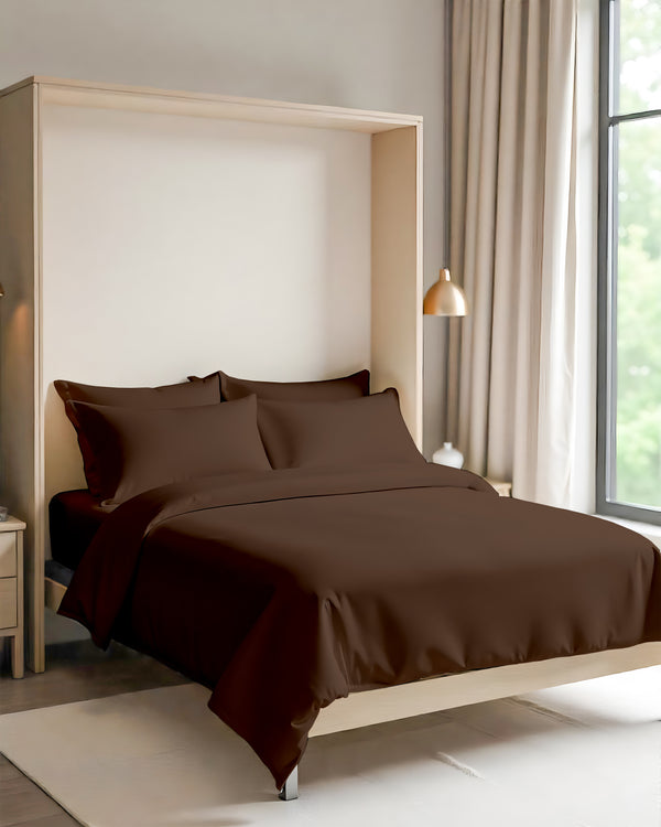 FoldEase Murphy Bed 4 Piece Sheet Set- Chocolate