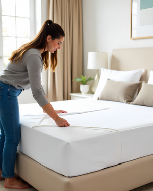 SleepNest 3 Piece Brushed Microfiber Fitted Sheet Set- White-Bed Sheet-Shreem Linen-Slumber Sphere