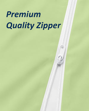 PureGuard ZipFit –  1 Piece Zipper Closure Fitted Sheet - Sage