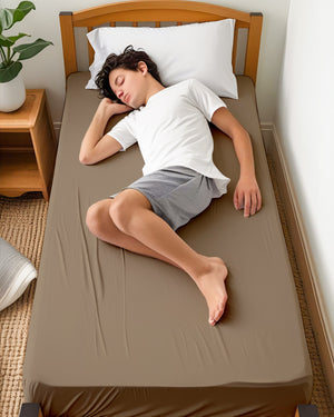 Ultra-fine Microfiber 1 Piece Desert Taupe Cot Fitted Sheet – Taupe