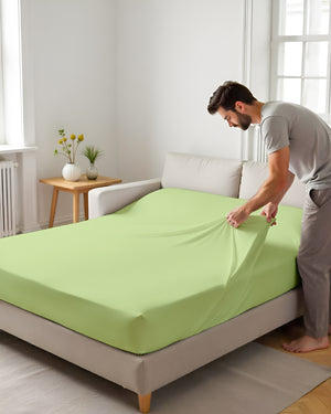 ComfortFold - Microfiber Sleeper Sofa 1 Piece Fitted Sheet- Sage
