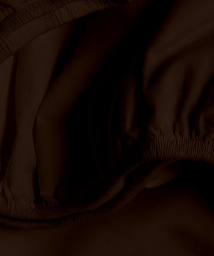 Seven Star 1 Piece Cotton Fitted Sheet- Chocolate
