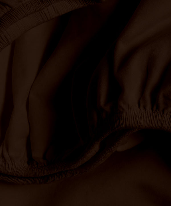 Seven Star 1 Piece Cotton Fitted Sheet- Chocolate