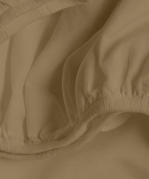 Seven Star 1 Piece Cotton Fitted Sheet- Taupe