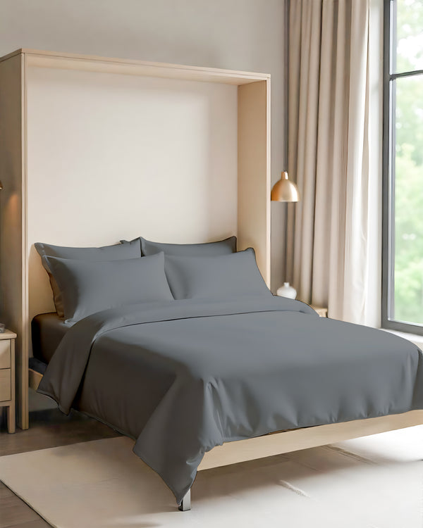 FoldEase Murphy Bed 4 Piece Sheet Set- Dark Gray