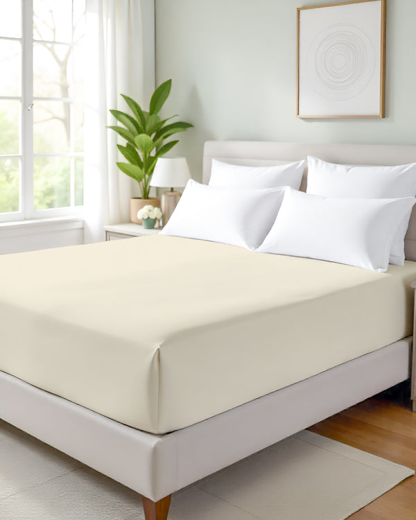 Giza Grace – Classic 1 Piece Fitted Sheet- Ivory