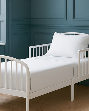 SoftHaven 1 Piece Cotton Cot Fitted Bed Sheet - White