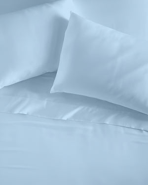 Crescendo Giza Cotton 4 Piece Sheet Set - Light Blue