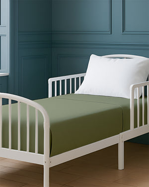 SoftHaven 1 Piece Cotton Cot Fitted Bed Sheet - Sage