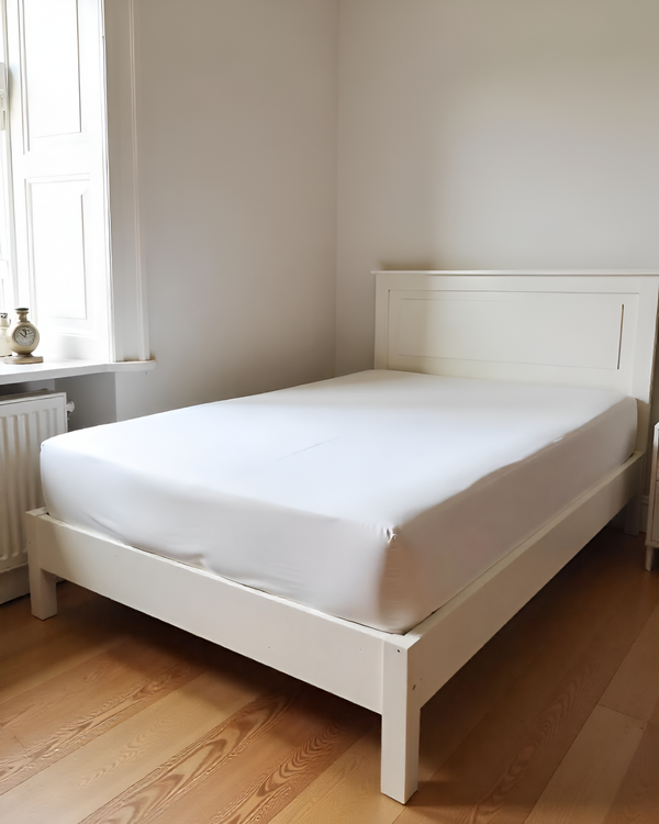 Luxe Giza Cotton 1 Piece Cot Fitted Sheet - White-Custom Beds-MyGiza-Slumber Sphere