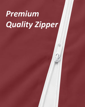 PureGuard ZipFit –  1 Piece Zipper Closure Fitted Sheet - Burgundy