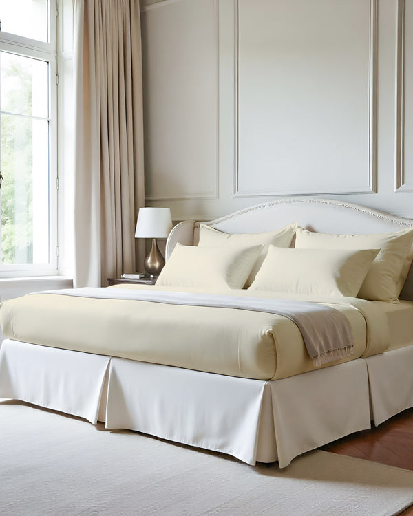 Imperial Touch Exquisite 6 Piece Cotton Sheet Set- Ivory