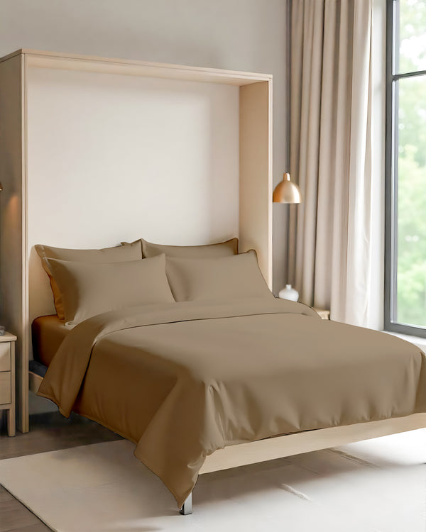 FoldEase Murphy Bed 4 Piece Sheet Set- Taupe