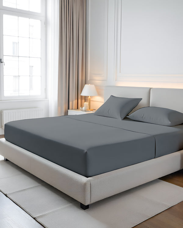CalmFloats 4 Piece Waterbed Sheet Set- Dark Gray