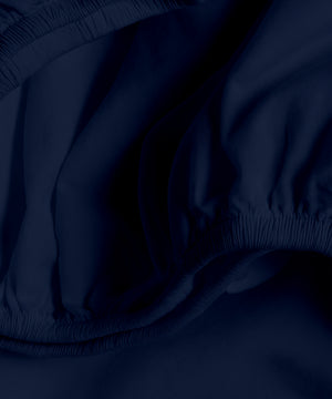 Seven Star 1 Piece Cotton Fitted Sheet- Navy Blue