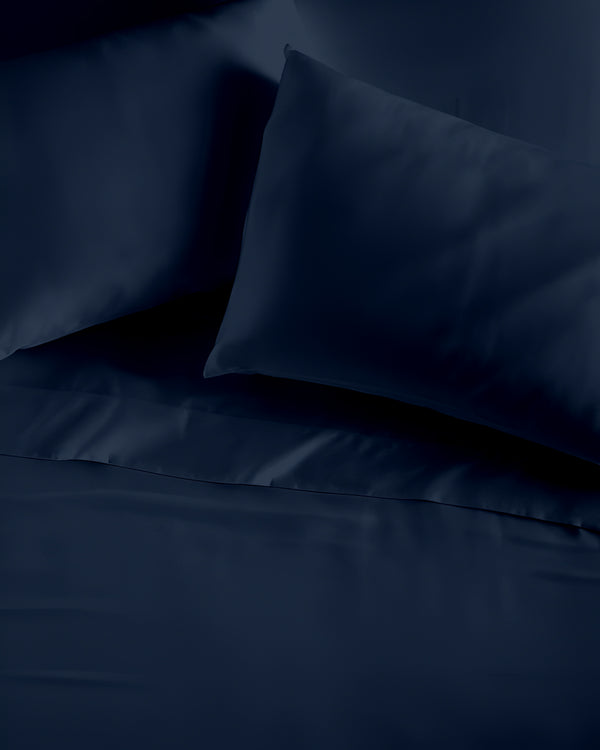 Crescendo Giza Cotton 4 Piece Sheet Set - Navy Blue