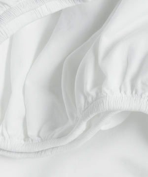 Seven Star 1 Piece Cotton Fitted Sheet- White