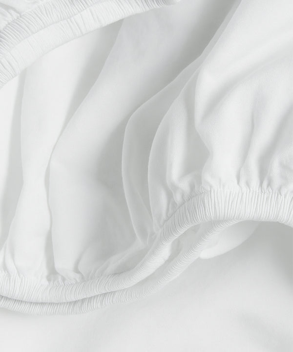 Seven Star 1 Piece Cotton Fitted Sheet- White