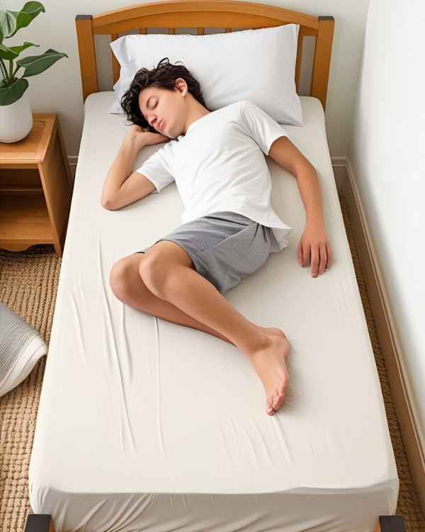 Ultra-fine Microfiber 1 Piece Ivory Glow Cot Fitted Sheet – Ivory