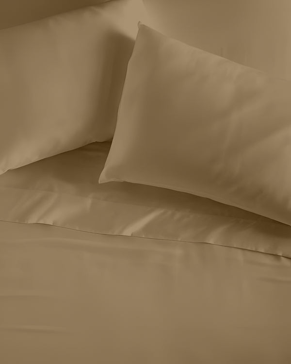 Crescendo Giza Cotton 4 Piece Sheet Set - Taupe
