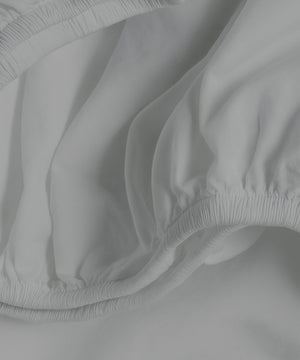 Seven Star 1 Piece Cotton Fitted Sheet- Light Gray