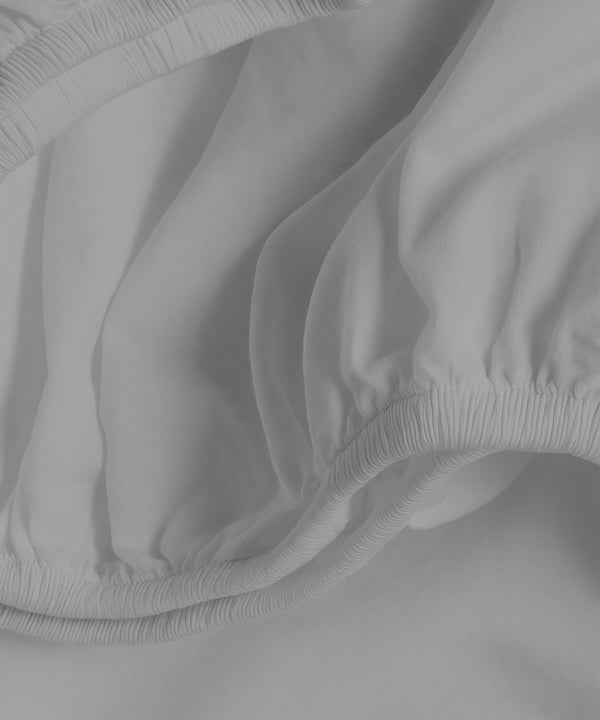 Seven Star 1 Piece Cotton Fitted Sheet- Light Gray