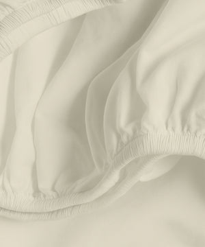 Seven Star 1 Piece Cotton Fitted Sheet- Ivory