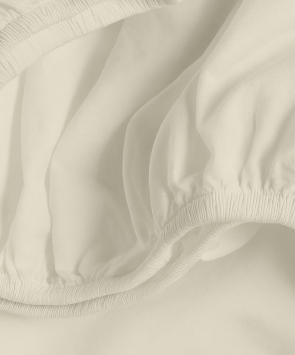 Seven Star 1 Piece Cotton Fitted Sheet- Ivory