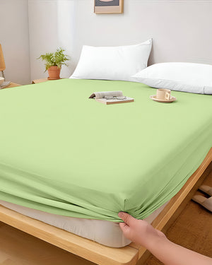 Cloud Soft Classic –  Single Fitted Sheet for Everyday Luxury - Sage