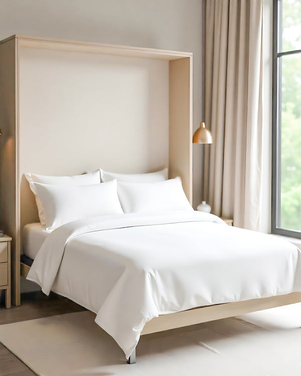 FoldEase Murphy Bed 4 Piece Sheet Set- White