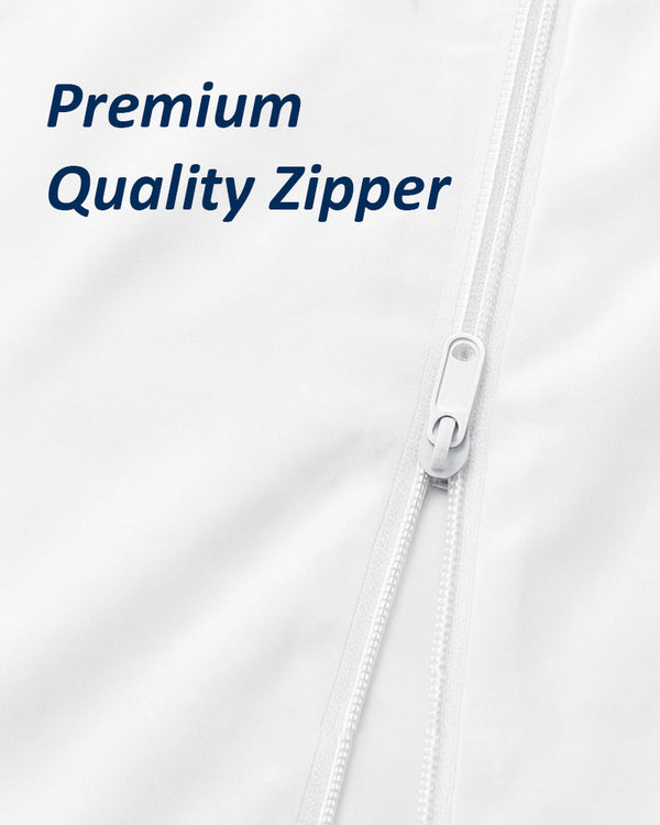 PureGuard ZipFit –  1 Piece Zipper Closure Fitted Sheet - White