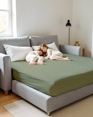 SmartSleep 1 Piece Deep Pocket Fitted Sheet for Convertible Sofa Beds - Sage