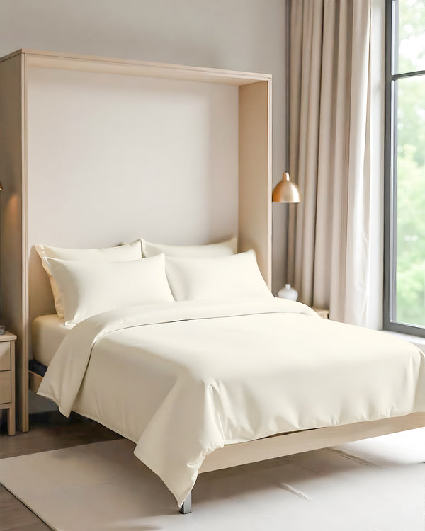 FoldEase Murphy Bed 4 Piece Sheet Set- Ivory
