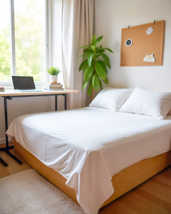 Comfort Kit Microfiber 4 Piece Bed Sheet Set – White