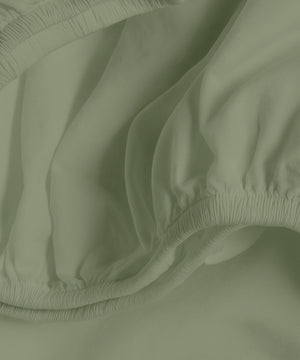 Seven Star 1 Piece Cotton Fitted Sheet- Sage